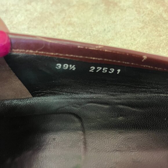 Escada Dark Brown & Bronze/Gold Faux Snake Print Loafers Moccasins Flats - Picture 13 of 16